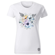 Magnolion Rajz csokor v2 női póló - 19 szín, XS-2XL női póló