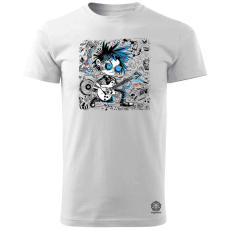 Magnolion Rajzfilm punk srác v4 férfi póló - 19 szín, S-3XL