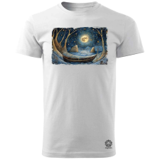 Magnolion Séta vörös hold alatt v4 férfi póló - 19 szín, S-3XL férfi póló
