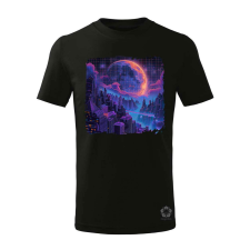 Magnolion Synthwave hold v2 gyerek póló - 11 szín, 4-12 éves gyerek póló