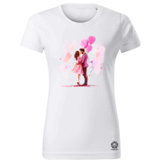 Magnolion Szerelem és lufik v2 női póló - 19 szín, XS-2XL