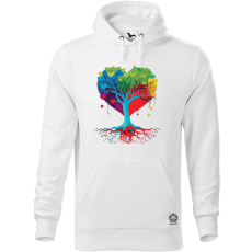 Magnolion Szíves vektor fa v2 férfi pulóver - 19 szín, S-5XL