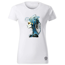 Magnolion Szürreál kiborg páva v2 női póló - 19 szín, XS-2XL női póló