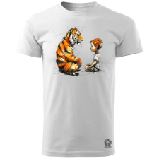 Magnolion Tigris és gyerek rajz férfi póló - 19 szín, S-3XL férfi póló
