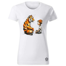 Magnolion Tigris és gyerek rajz női póló - 19 szín, XS-2XL női póló