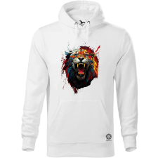 Magnolion Üvöltő oroszlán v1 férfi pulóver - 19 szín, S-5XL férfi pulóver, kardigán