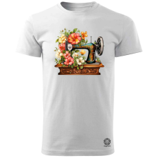 Magnolion Vintage varrógép v4 férfi póló - 19 szín, S-3XL