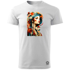 Magnolion Virágos geometria fantázia v4 férfi póló - 19 szín, S-3XL férfi póló