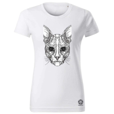 Magnolion Vonalrajz cyberpunk macska v3 női póló - 19 szín, XS-2XL női póló