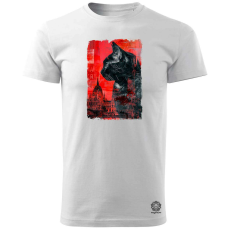 Magnolion Vörös cica BP v4 férfi póló - 19 szín, S-3XL