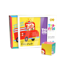 Magyar Gyártó 9db-os kirakós mesekocka - Járművek puzzle, kirakós