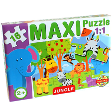 Magyar Gyártó Maxi puzzle Dzsungel állatokkal - D-Toys puzzle, kirakós