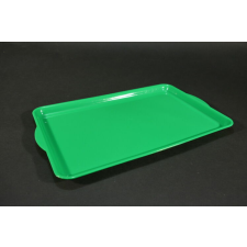 Magyar termék Füles műanyag  tálca zöld  37x23 cm konyhai eszköz