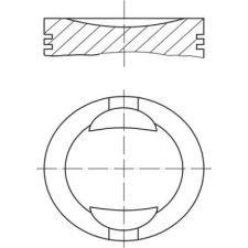 Mahle dugattyú 009 36 01 autóalkatrész