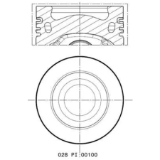 Mahle dugattyú 028 PI 00100 002 autóalkatrész