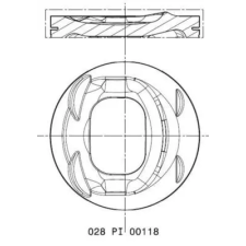 Mahle dugattyú 028 PI 00118 002 autóalkatrész