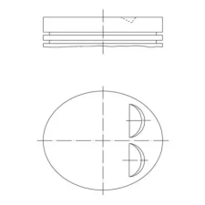 Mahle dugattyú 039 PI 00122 001 autóalkatrész