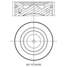 Mahle dugattyú MAHLE 007 PI 00102 001 autóalkatrész
