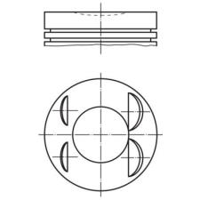 Mahle dugattyú MAHLE 021 PI 00127 000 autóalkatrész