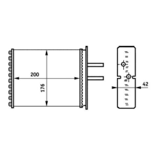 Mahle Hőcserélő, belső tér fűtés MAHLE AH 161 000S autóalkatrész