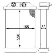 Mahle Hőcserélő, belső tér fűtés MAHLE AH 220 000S autóalkatrész