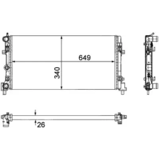 Mahle hűtő, motorhűtés CR 1096 000P autóalkatrész