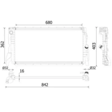 Mahle hűtő, motorhűtés CR 2315 000P autóalkatrész