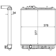 Mahle hűtő, motorhűtés CR 837 001S autóalkatrész