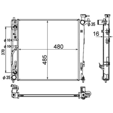 Mahle hűtő, motorhűtés MAHLE CR 1892 000S autóalkatrész