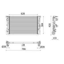 Mahle hűtő, motorhűtés MAHLE CR 2696 000P autóalkatrész