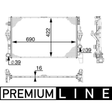 Mahle hűtő, motorhűtés MAHLE CR 902 000P autóalkatrész