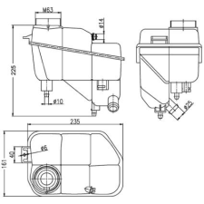 Mahle kiegyenlítőtartály, hűtőfolyadék MAHLE CRT 202 000S autóalkatrész