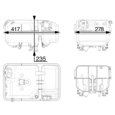 Mahle kiegyenlítőtartály, hűtőfolyadék MAHLE CRT 237 000P autóalkatrész