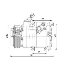 Mahle kompresszor, klíma ACP 1467 000P autóalkatrész