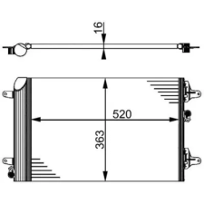Mahle kondenzátor, klíma AC 358 000S autóalkatrész