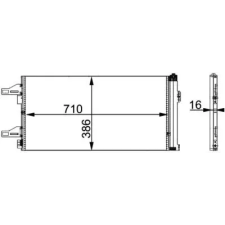 Mahle kondenzátor, klíma AC 363 000P autóalkatrész