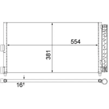 Mahle kondenzátor, klíma AC 372 000S autóalkatrész