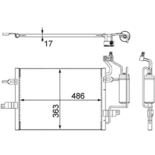 Mahle kondenzátor, klíma AC 404 000S autóalkatrész