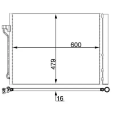 Mahle kondenzátor, klíma AC 463 000S autóalkatrész