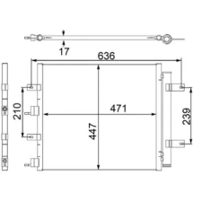 Mahle kondenzátor, klíma AC 481 000S autóalkatrész