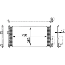Mahle kondenzátor, klíma AC 674 000S autóalkatrész