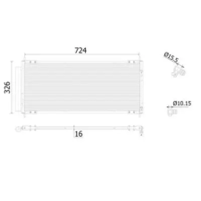 Mahle kondenzátor, klíma AC 904 000S autóalkatrész