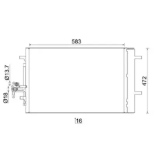 Mahle kondenzátor, klíma AC 959 000S autóalkatrész