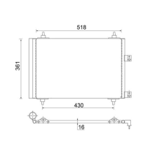 Mahle kondenzátor, klíma MAHLE AC 314 000S autóalkatrész