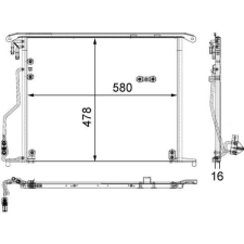Mahle kondenzátor, klíma MAHLE AC 334 000S autóalkatrész