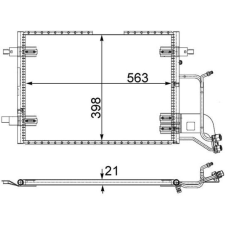 Mahle kondenzátor, klíma MAHLE AC 352 000S autóalkatrész