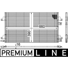 Mahle kondenzátor, klíma MAHLE AC 366 000P autóalkatrész