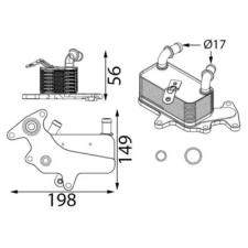 Mahle Olajhűtő, automata sebességváltó CLC 444 000S autóalkatrész