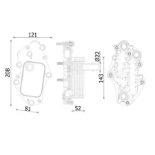 Mahle Olajhűtő, motorolaj CLC 277 000S autóalkatrész