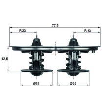 Mahle termosztát, hűtőfolyadék MAHLE TX 32 80D autóalkatrész